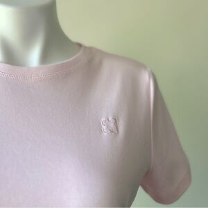 🌼 Liz Claiborne Stretch Cotton Tee in Pink, L NWT